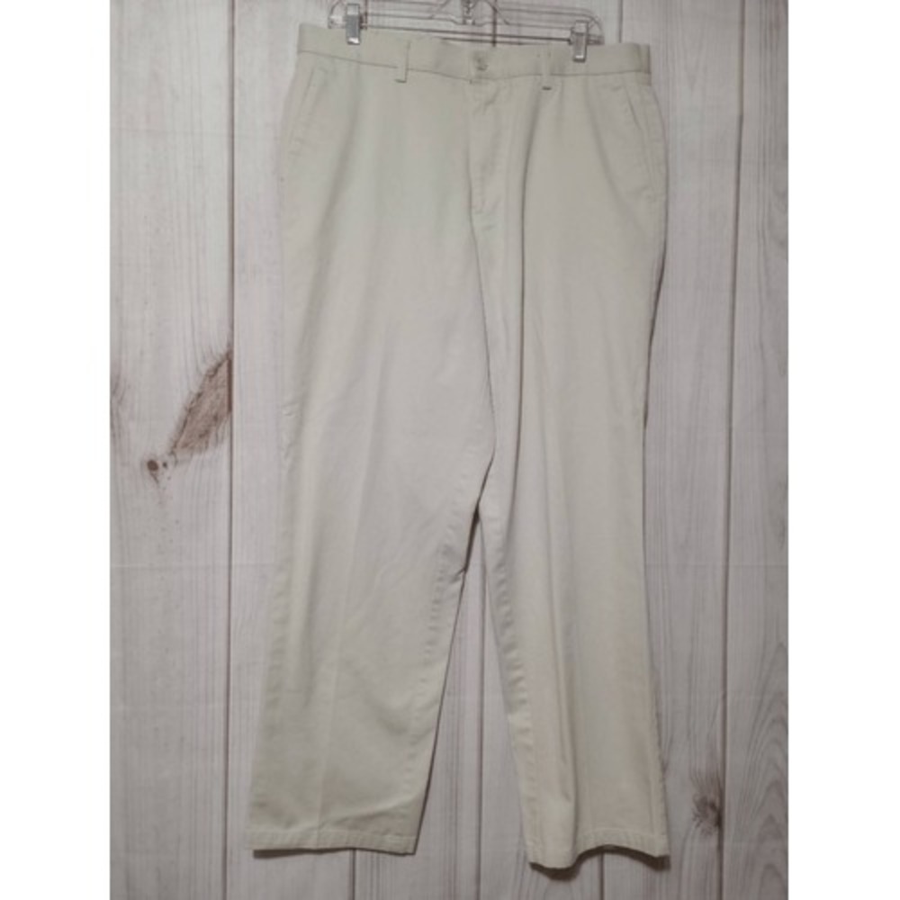 Dockers Mens 36x32 Khaki Chinos‎ Flat Front Individual Fit Classic Cotton Pants
